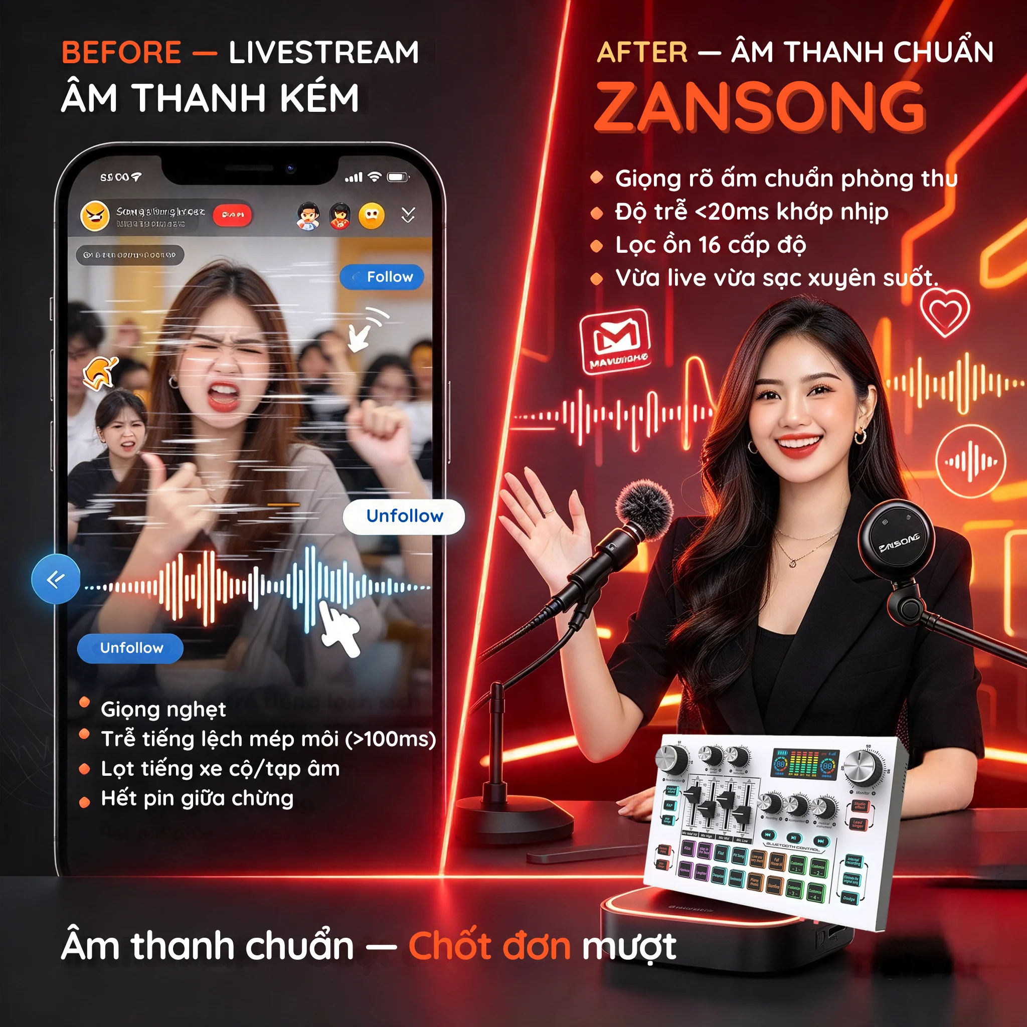 am thanh chuan zansong
